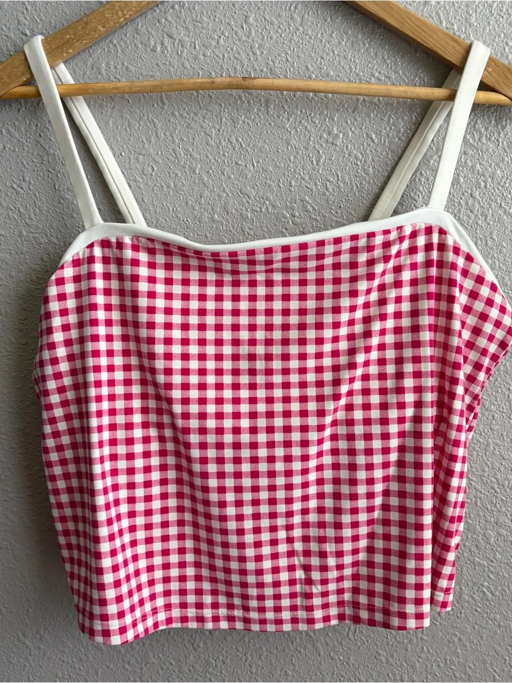 All In Motion Pink White Gingham Everyday Soft Tank and Matching Skort Set